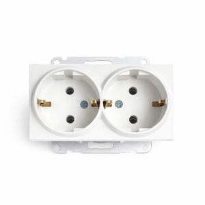 Priza VIKO KM e bardhe me priza dyshe KARRE 16A250V